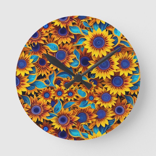 Horloge Ronde Sunflower Wall Clock (Recto)