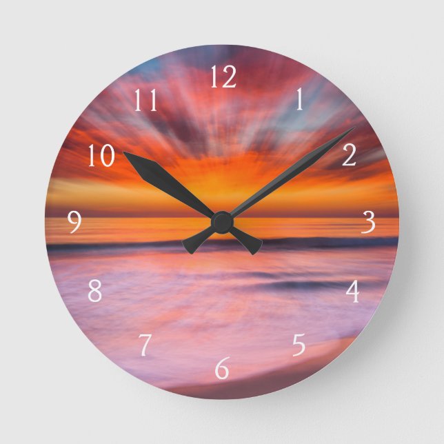 Horloge Ronde Sunset abstract from Tamarack (Recto)