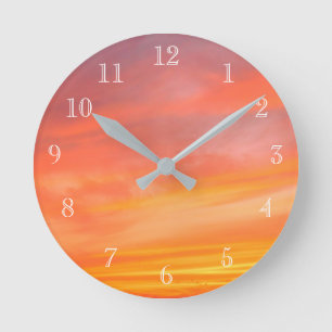 Horloge Ronde Sunset Swirl