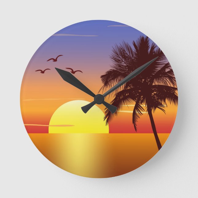 Horloge Ronde Sunset wall clock (Recto)
