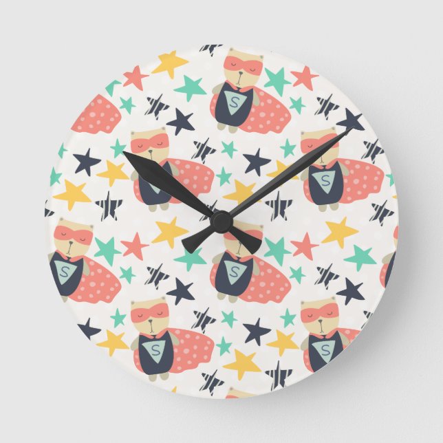 Horloge Ronde Super Héros Star (Recto)