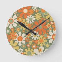 Super Retro Floral 60s les années 70 Fleurs