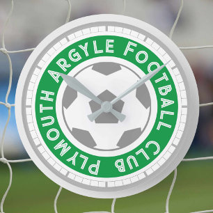 Horloge Ronde Supporter de football ou partisan de football. Clu