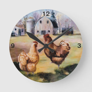 Horloge Ronde Sur l'horloge de ferme