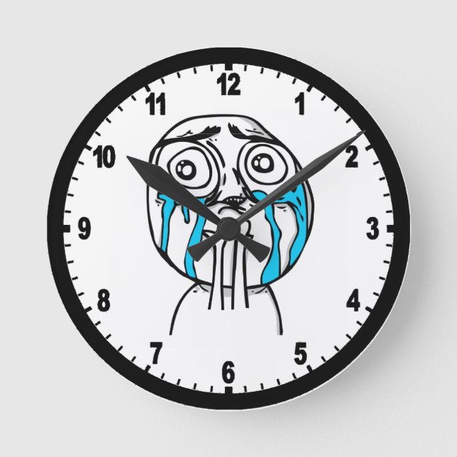Horloge Ronde Surcharge Meme comique de gentillesse (Recto)
