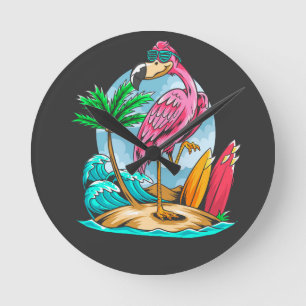 Horloge Ronde Surf Like a Mingo! Acrylic Wall Clock