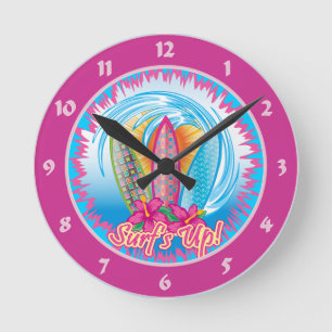 Horloge Ronde Surf's up