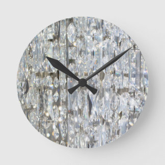 Horloge Ronde Suspension du rideau de cristal