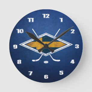 Horloge Ronde Sverige Ishockey Swedish Ice Hockey Clock
