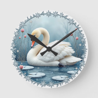 Horloge Ronde Swan Serenity Wall Clock