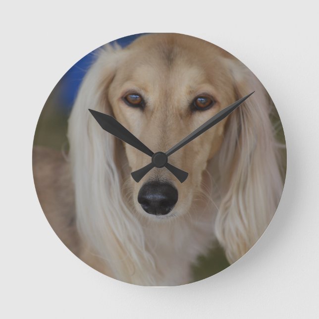 Horloge Ronde Sweet Saluki (Recto)