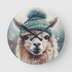 Horloge Ronde Sweet Winter Alpaca, coutume