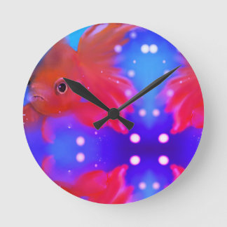 Horloge Ronde Swimming Fish
