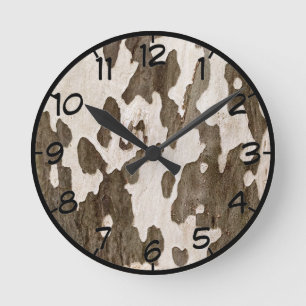 Horloge Ronde Sycamore Bark