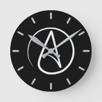 Symbole athée : blanc sur noir