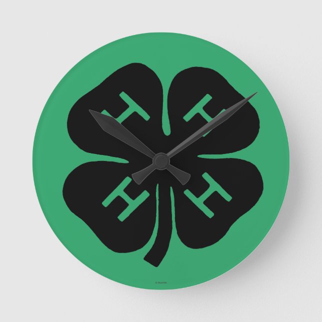 Horloge Ronde Symbole : club 4-H (Recto)