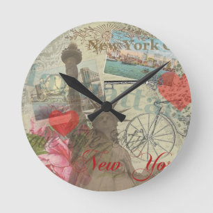 Horloge Ronde Symbole d'Art de New York