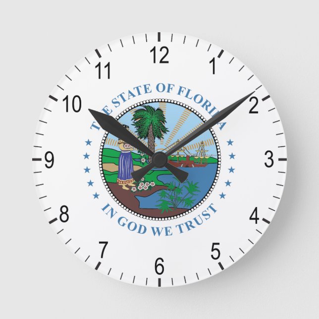 Horloge Ronde Symbole de Floride (Recto)