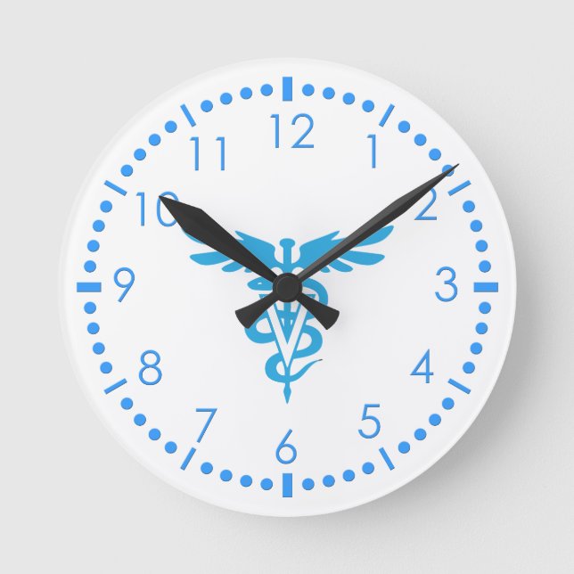 Horloge Ronde Symbole de la médecine vétérinaire (Recto)