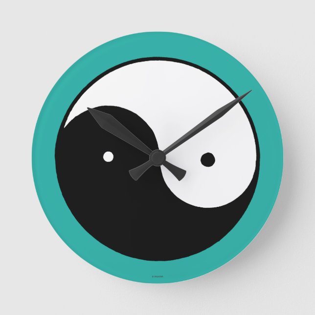 Horloge Ronde Symbole de Yin Yang (Recto)