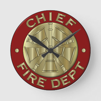 Horloge Ronde Symbole du chef Brass