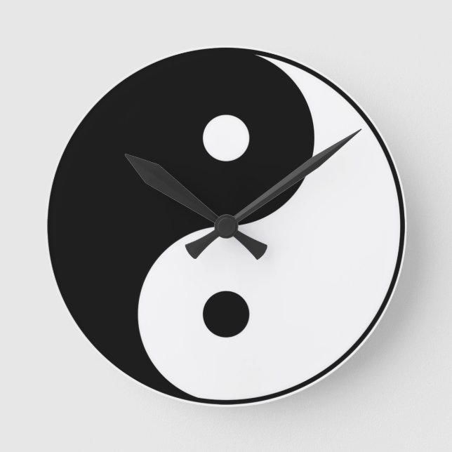 Horloge Ronde symbole du yin yang (Recto)