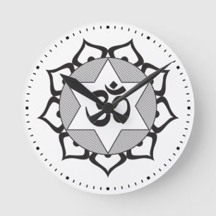 Horloge Ronde Symbole original du Yoga OM