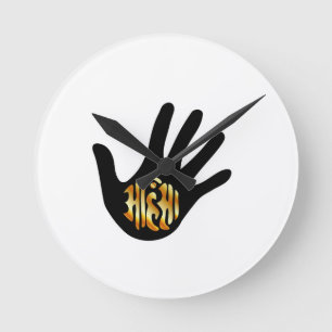 Horloge Ronde Symbole religieux de jaïnisme Ahimsa