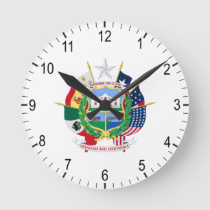 Horloge Ronde Symbole Texas