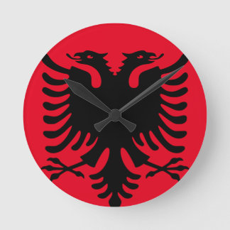 Horloge Ronde Synchronisez double Eagle dirigé albanais rouge et