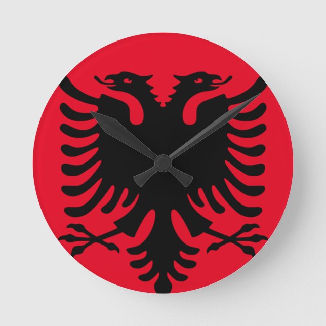 Horloge Ronde Synchronisez double Eagle dirigé albanais rouge et (Recto)