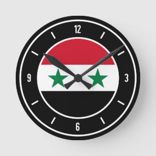 Horloge Ronde Syria Flag