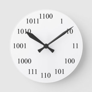 Horloge Ronde Système de numéro binaire geeky