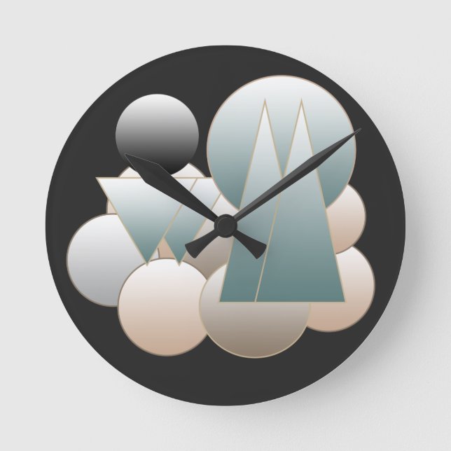 Horloge Ronde Système de planète futuriste de l'art spatial Abst (Recto)