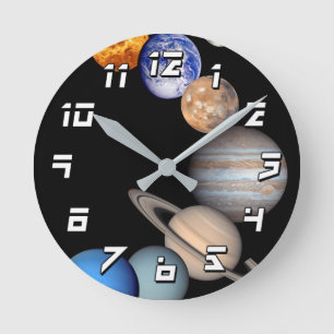 Horloge Ronde Système solaire Montage JPL Planet Photos