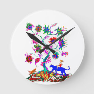 Horloge Ronde T-shirt arbre de vie