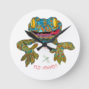 Horloge Ronde T-shirt avec lézard