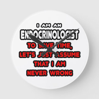 Horloge Ronde T-shirts et cadeaux endocrinologues amusants