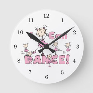 Horloge Ronde T-shirts et cadeaux Je peux danser