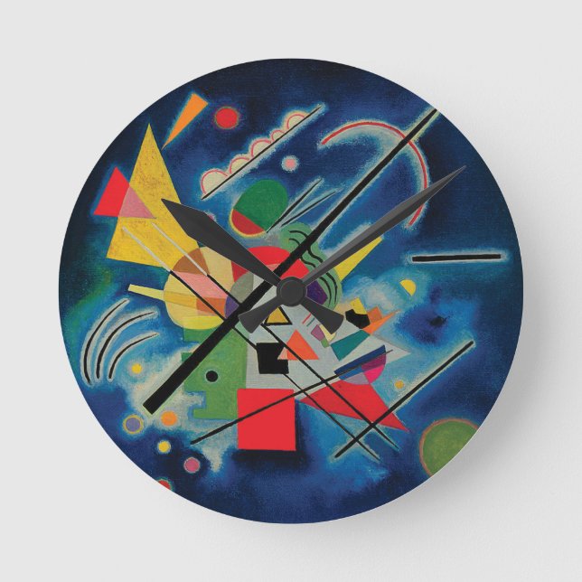 Horloge Ronde Tableau bleu de Wassily Kandinsky (Recto)