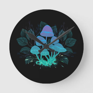 Horloge Ronde Tabourets dans Bushes