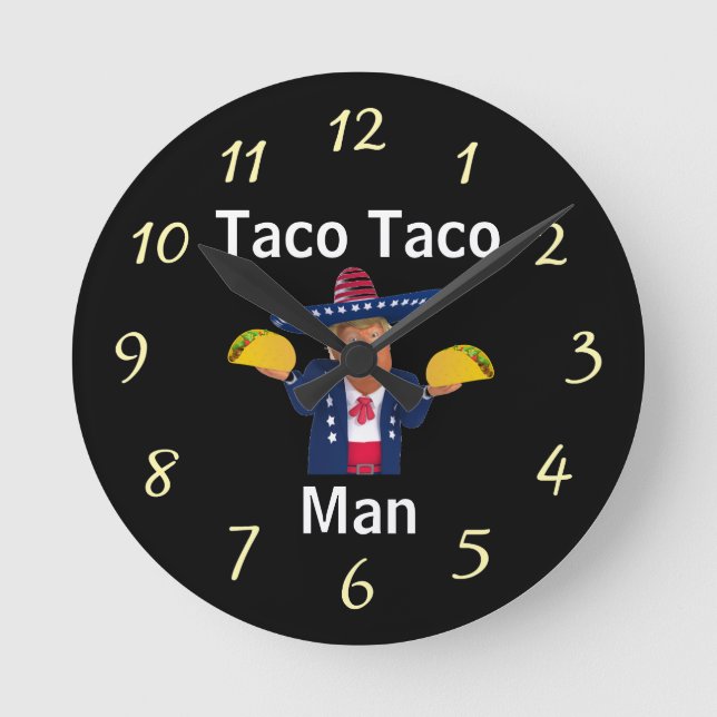 Horloge Ronde Taco Taco Man Clock (Recto)