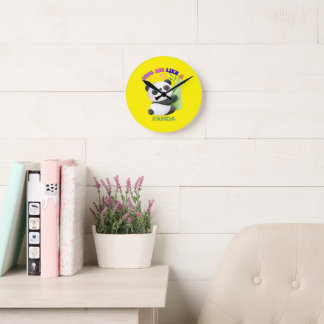 Horloge Ronde Tags 🕒 Panda Time - Tick Tock with Cuteness! 🐼