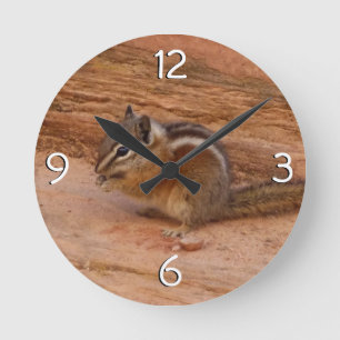 Horloge Ronde Tamia de Zion sur les rochers rouges