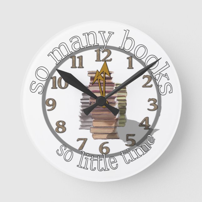 Horloge Ronde Tant de livres si peu de temps (Recto)