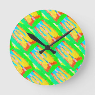 Horloge Ronde Tapis et chiffons Art pur abstrait suprême