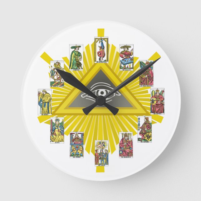 Horloge Ronde Tarot Cards Fortune (Recto)