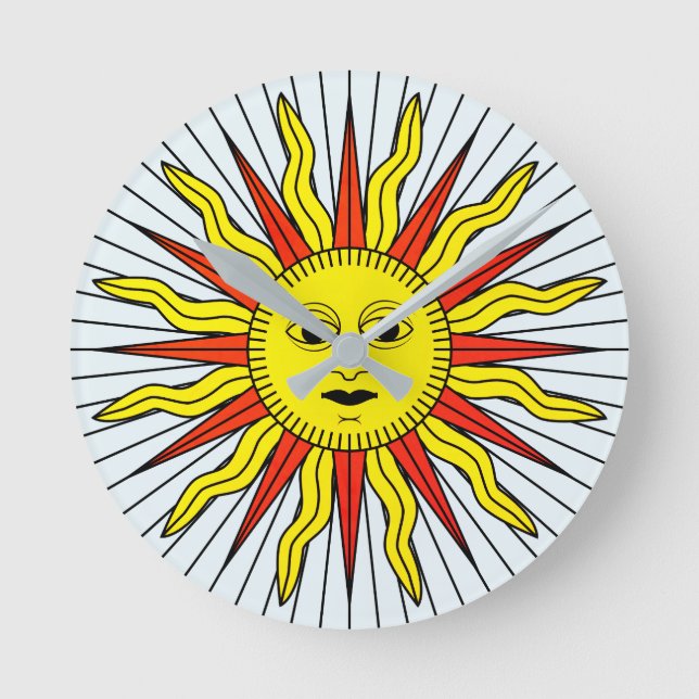 Horloge Ronde Tarot de Marseille Symbole du soleil (#19) (Recto)