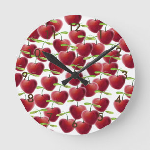 Horloge Ronde Tarte aux cerises