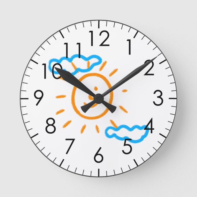 Horloge Ronde Télécharger des enfants Dessiner Transformer des e (Recto)